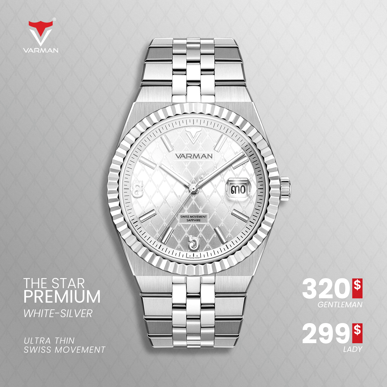 The Star Premium White-Silver (Men)