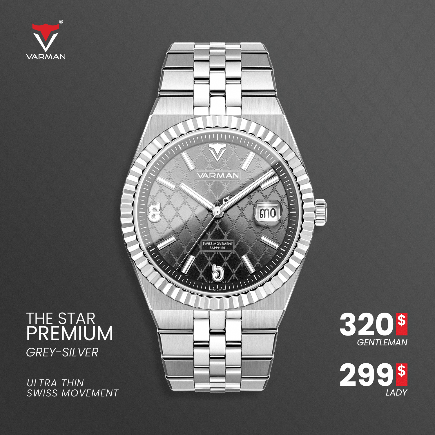 The Star Premium Grey-Silver (Men)